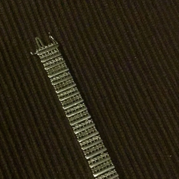 GORGEOUS STERLING SILVER GENUINE DIAMOND π BRACELET! - Picture 2 of 7